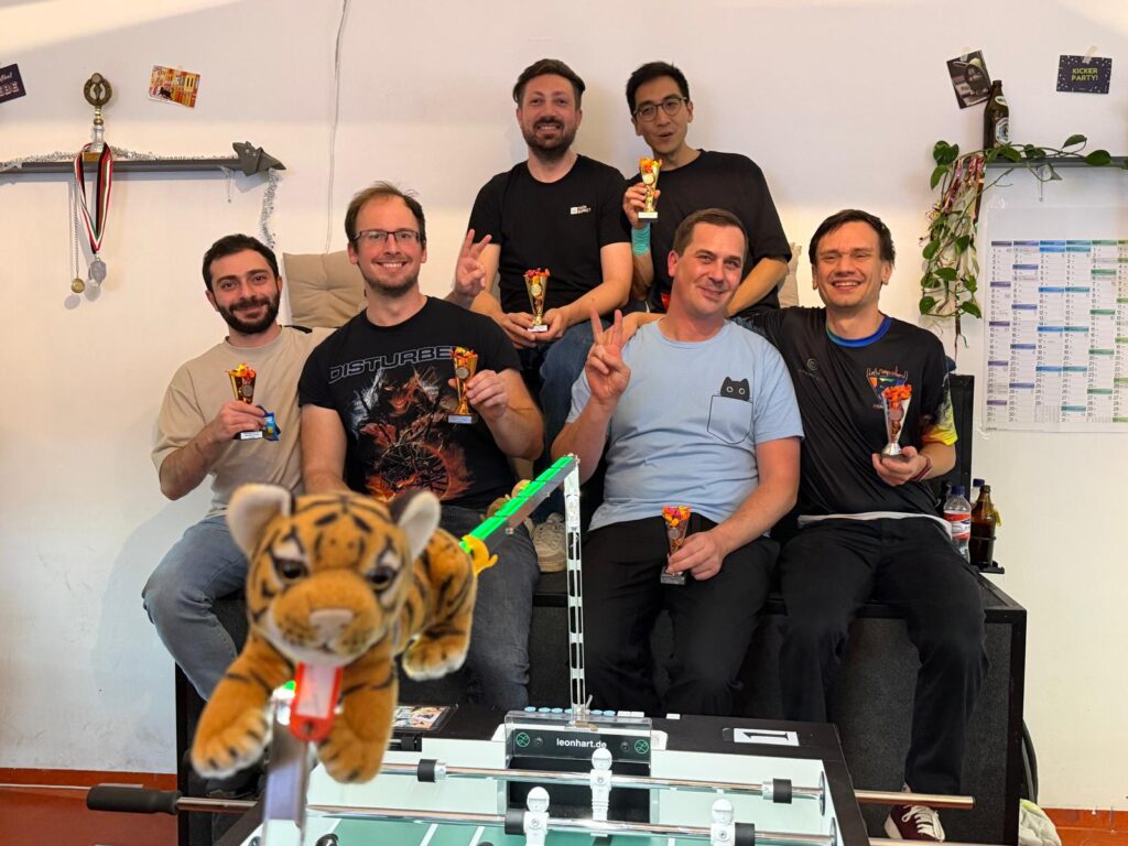 Turniersieger auf Trbüne