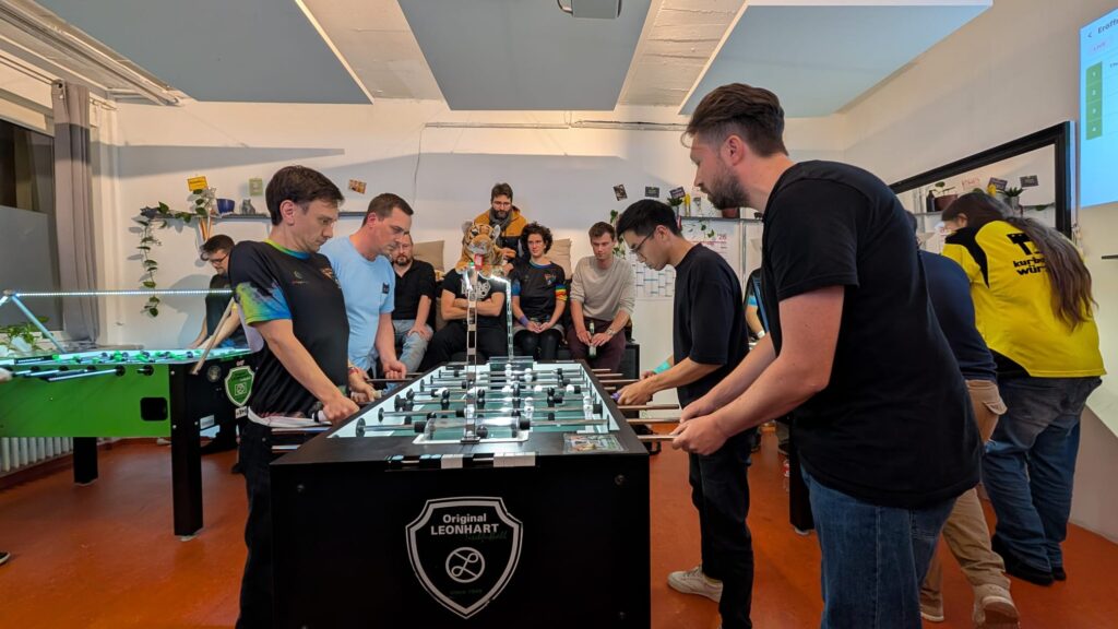 Angestrengete Gesichter beim Finale